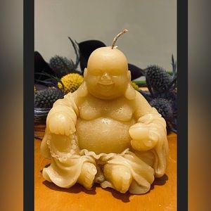FREE SHIPPING  100% Organic Laughing Buddha Candle